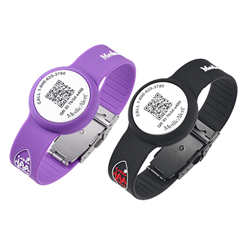 QR Code Medical ID Wristband without Location Tracker